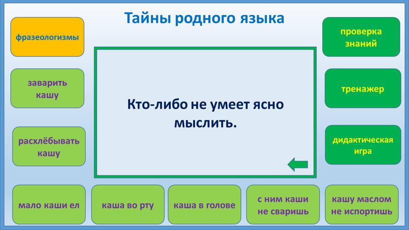 Тайны родного языка Кто-либо не умеет ясно мыслить