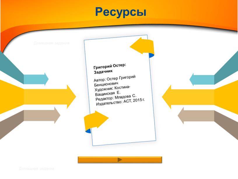 Ресурсы Домашнее задание Домашнее задание