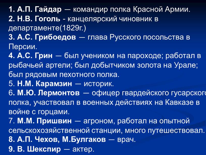 А.П. Гайдар — командир полка Красной