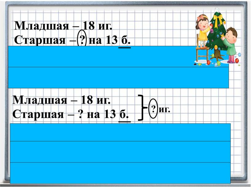 Ответ: 31 игрушку повесила старшая сестра