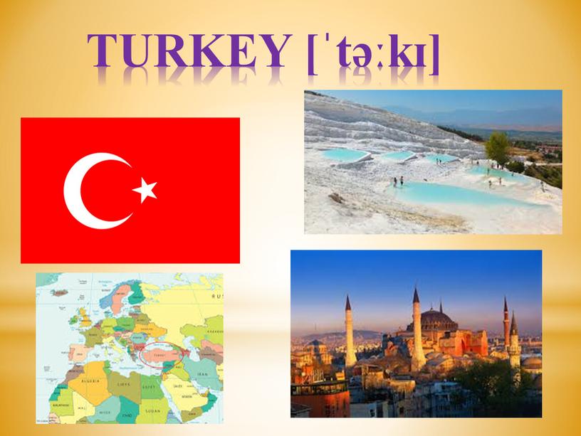 TURKEY [ˈtəːkɪ]