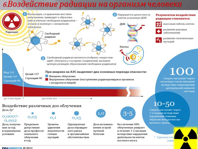 Воздействие радиации на организм человека