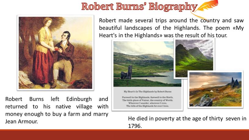 Robert Burns’ Biography Robert