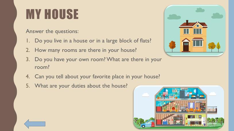 My house Answer the questions: