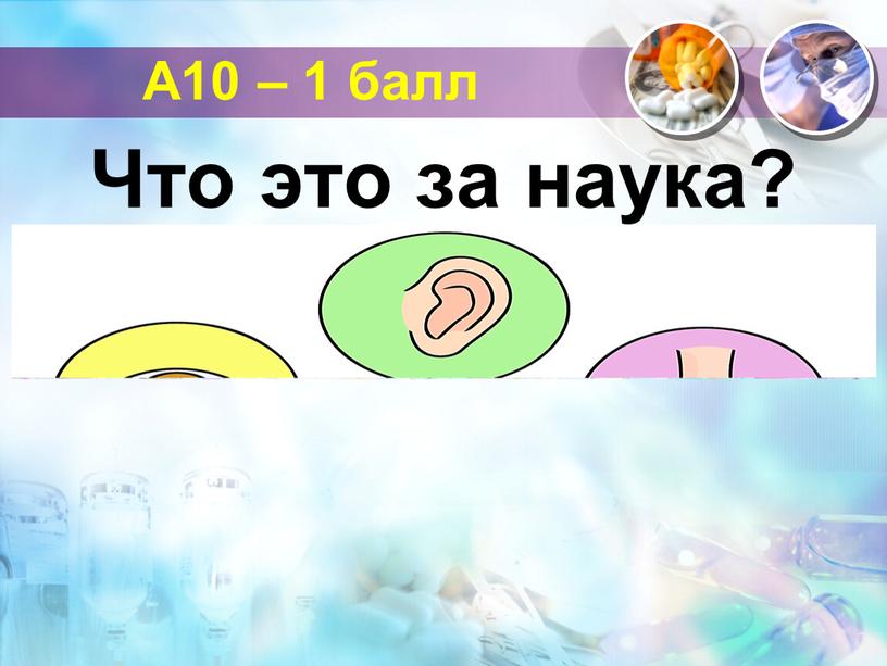 А10 – 1 балл Что это за наука?