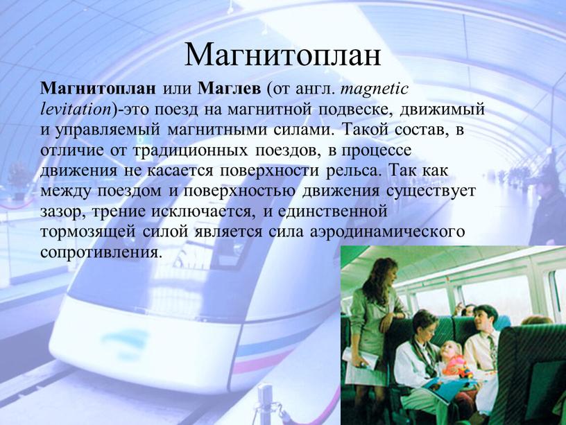 Магнитоплан Магнитоплан или