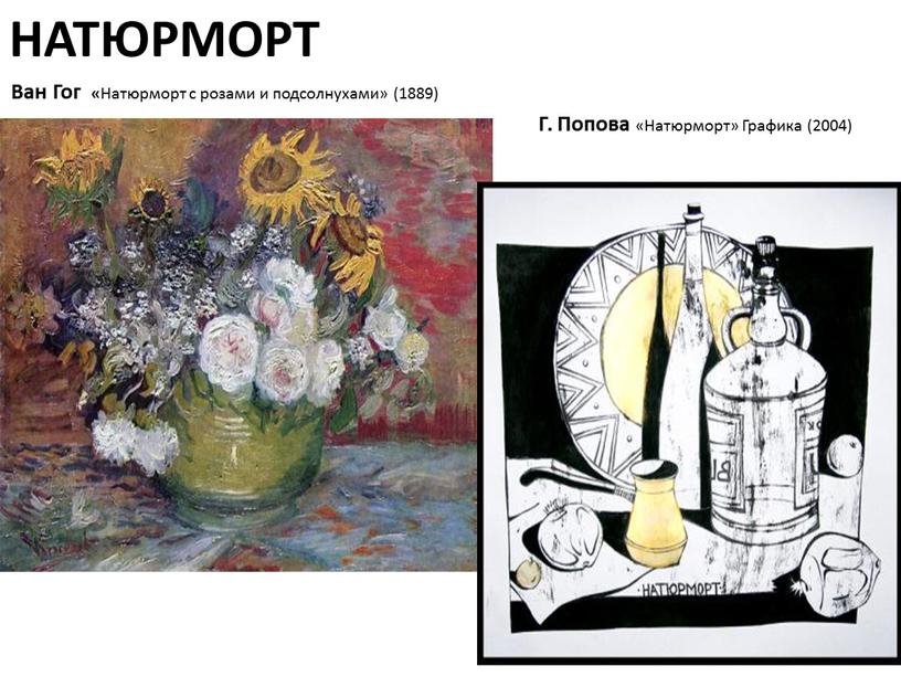 НАТЮРМОРТ Ван Гог « Натюрморт с розами и подсолнухами» (1889)