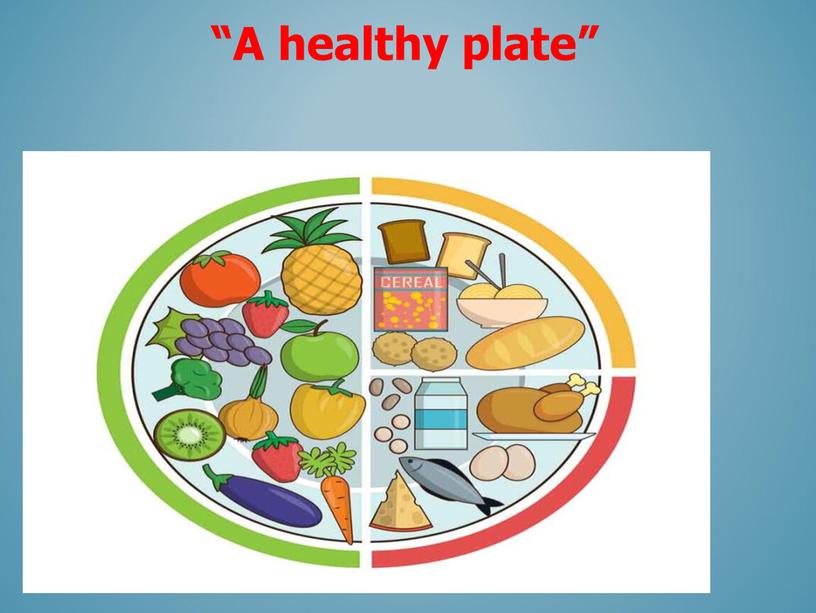 “A healthy plate”