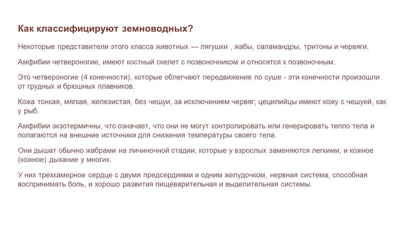 Как классифицируют земноводных?