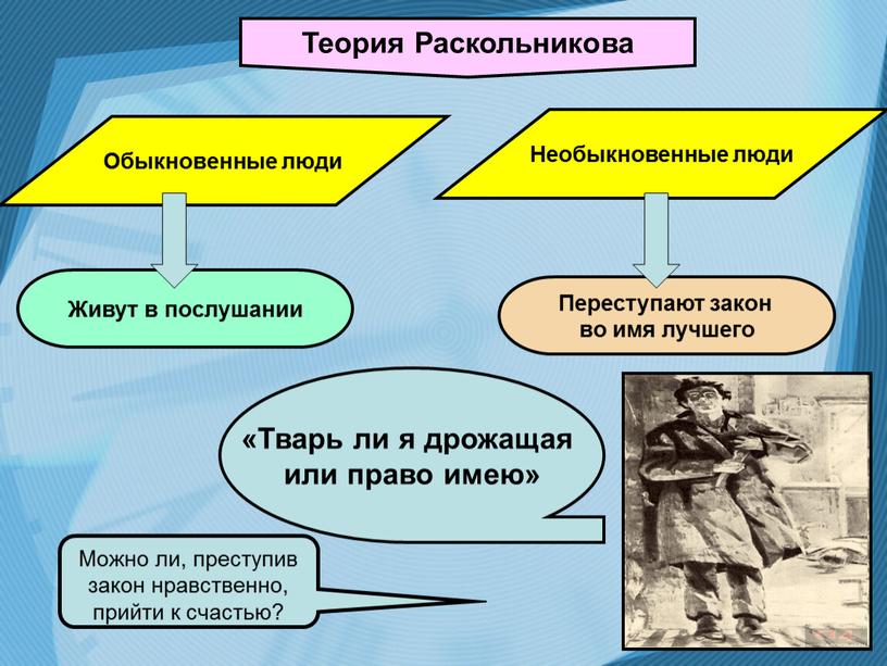 Теория Раскольникова Обыкновенные люди