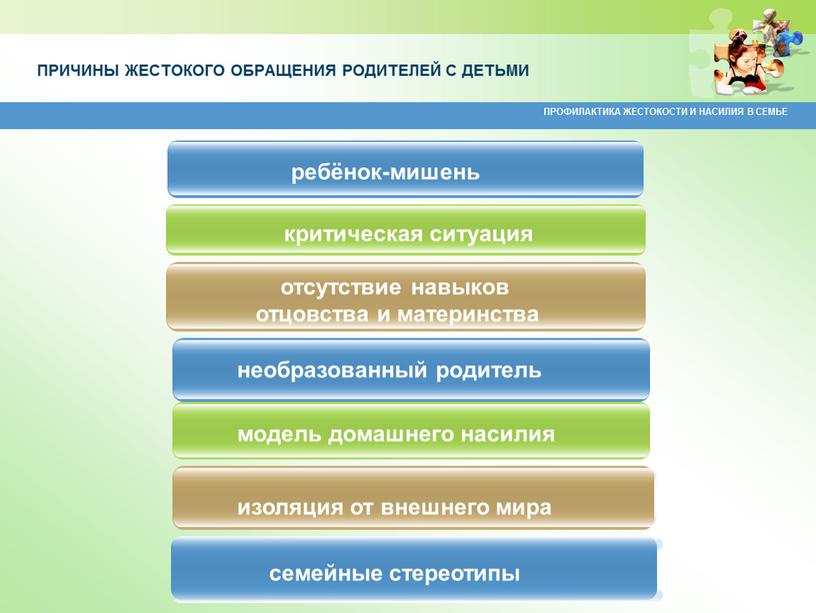 ПРОФИЛАКТИКА ЖЕСТОКОСТИ И НАСИЛИЯ