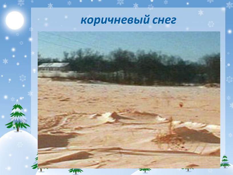 коричневый снег