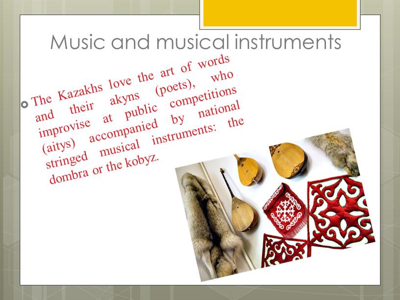 Music and musical instruments The