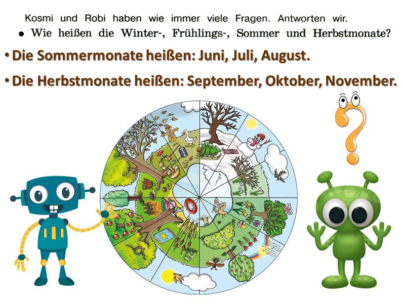 Die Sommermonate heißen: Juni,