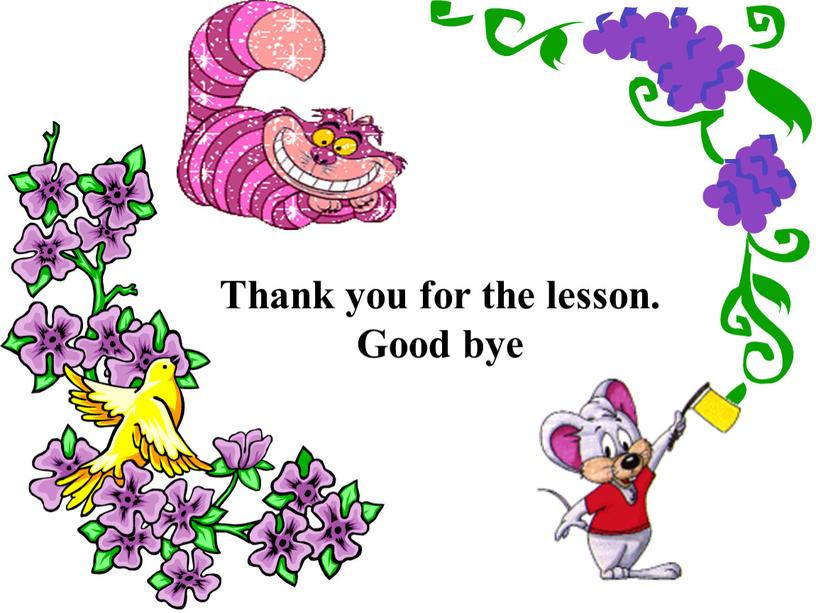 Thank you for the lesson. Good bye