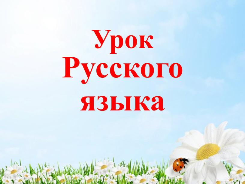 Урок Русского языка