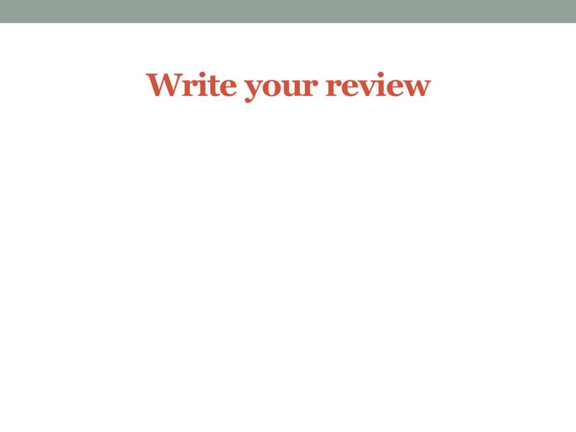 Write your review