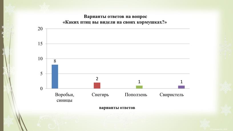 Проект на тему: "Зимующие птицы".