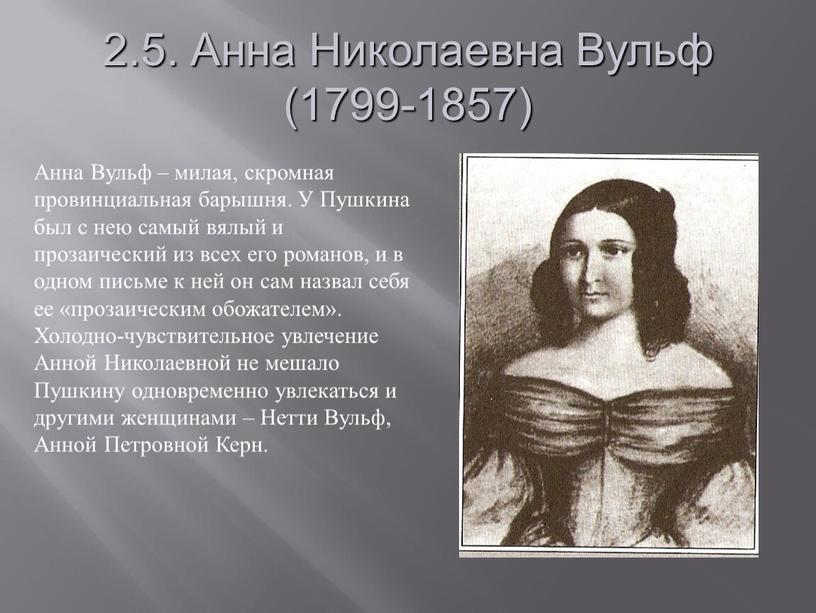 Анна Николаевна Вульф (1799-1857)