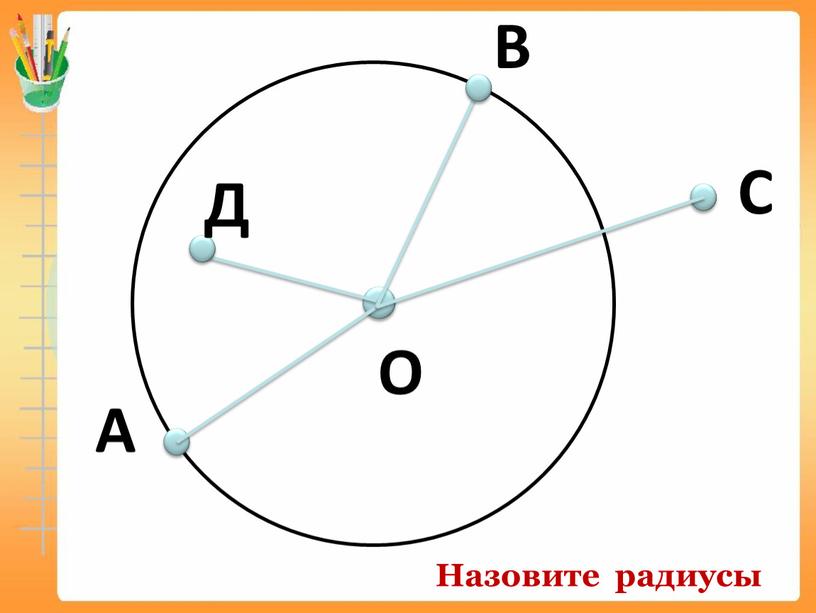 О Д А С В Назовите радиусы