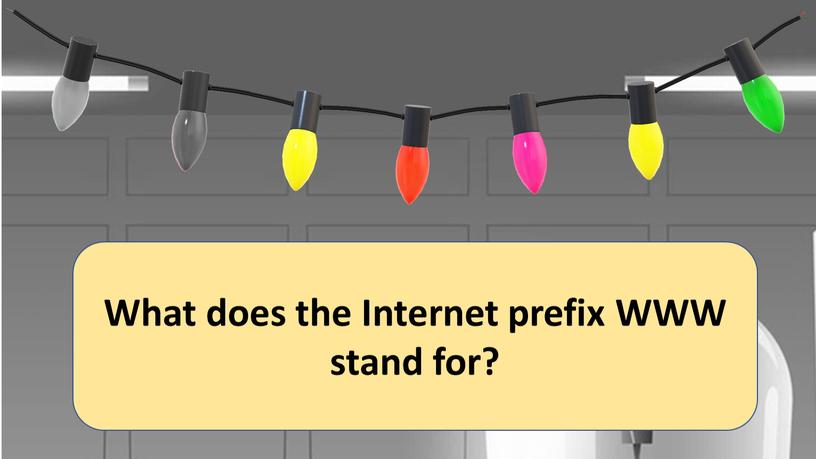 What does the Internet prefix WWW stand for?