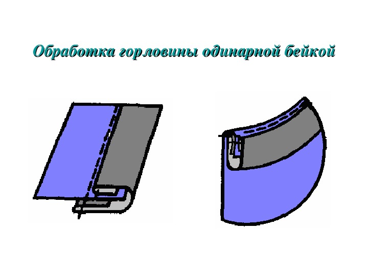 Схема обработка горловины обтачкой