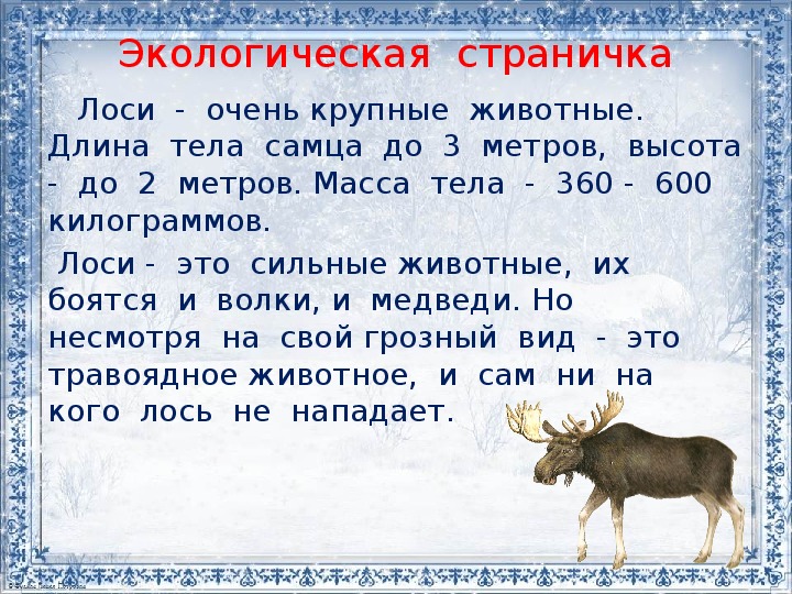 План рассказа лось