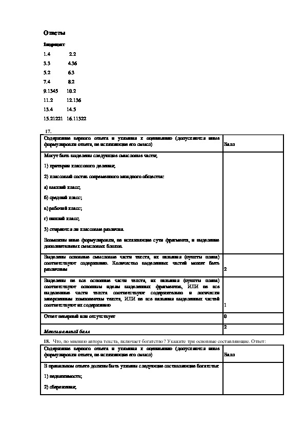 Экзаменационная работа по обществознанию на переводном экзамене в 10 классе