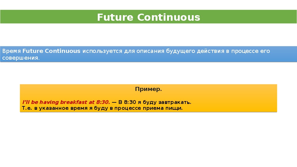 Презентация по английскому языку "Future Continuous " (9-11) класс