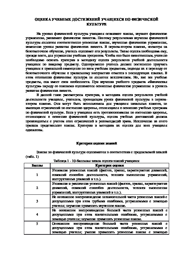Обложка для материала ОЦЕНКА УЧЕБНЫХ ДОСТИЖЕНИЙ УЧАЩИХСЯ ПО ФИЗИЧЕСКОЙ КУЛЬТУРЕ