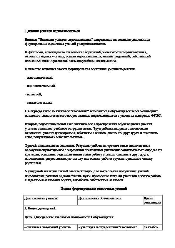 Обложка для материала Дневник успехов первоклассников