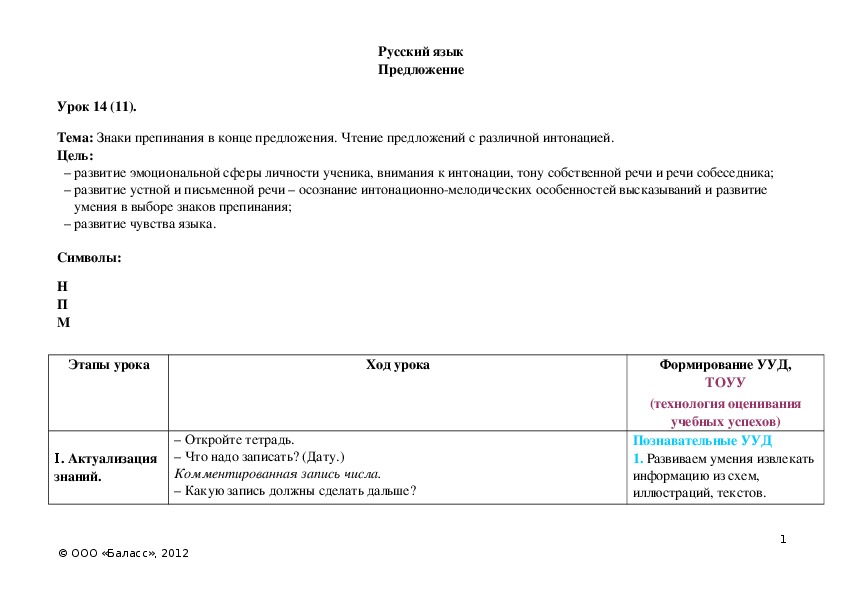 Обложка для материала Знаки препинания в конце предложения. Чтение предложений с различной интонацией.