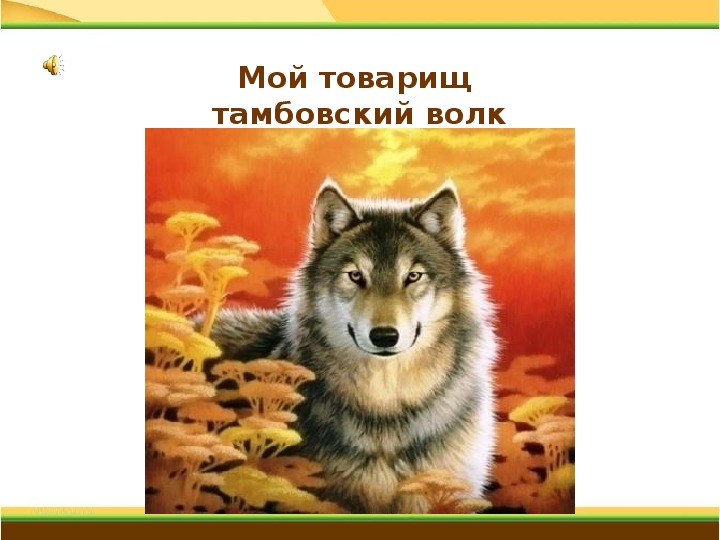 Эрудицион  "Мой товарищ  тамбовский волк"