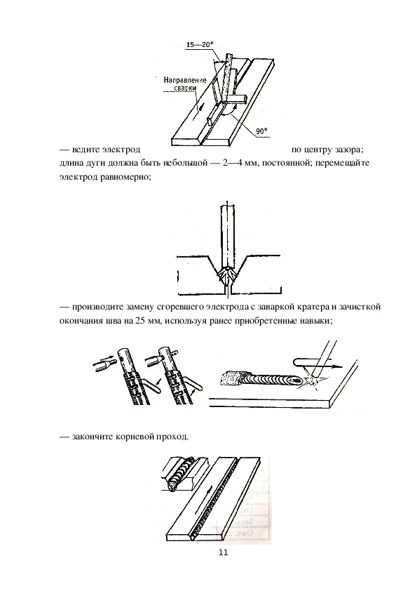 Схема сварки длинных швов