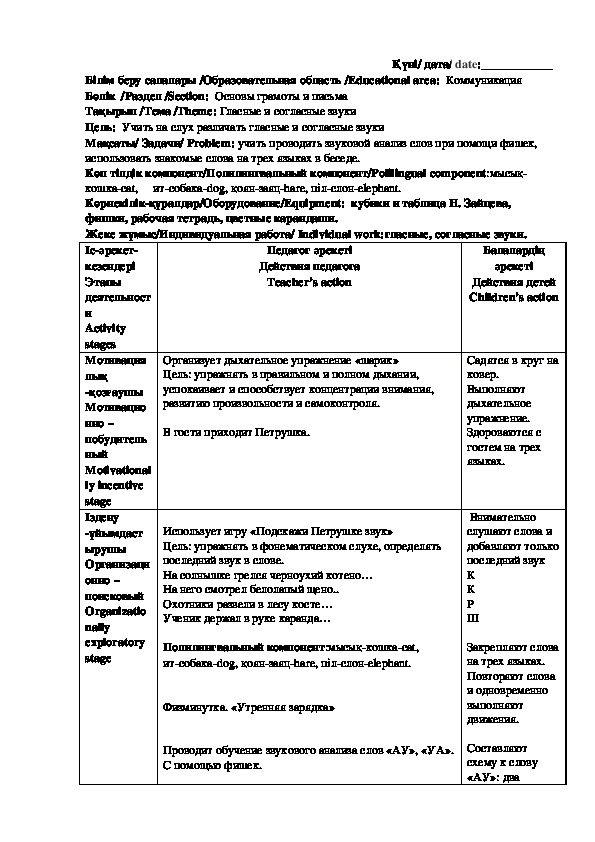 Обложка для материала "Гласные согласные звуки"