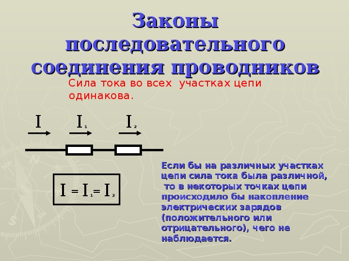 Закон ома для последовательного соединения проводников. Последовательное и параллельное соединение цепи. Последовательное соединение проводников с амперметром. Сила тока в параллельном соединении. Сила тока на участке цепи при параллельном соединении.