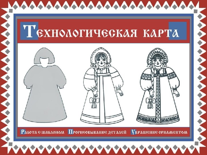 Занятие кружка "Весёлый карандаш" Рисуем русский народный костюм.