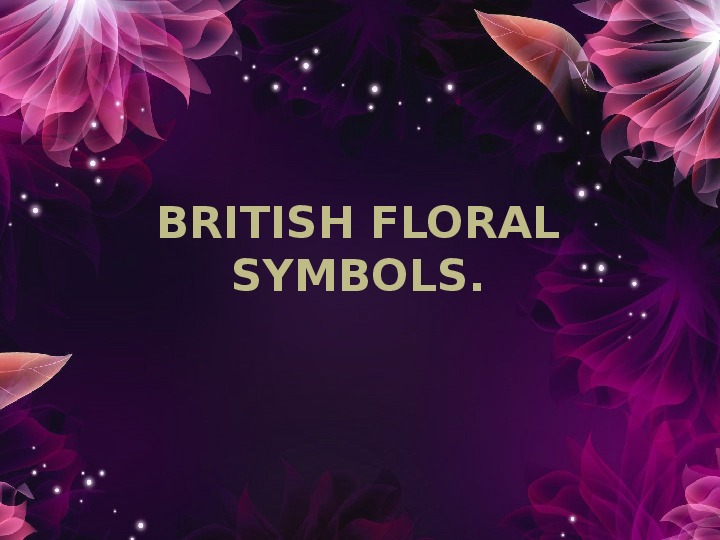 "British floral symbols"