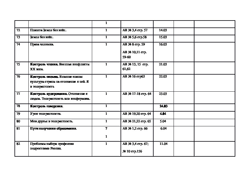 План работы на 9 мая в школе