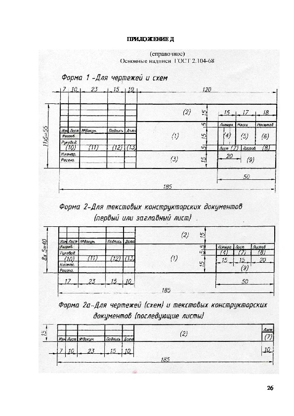 Размеры надписи на чертеже