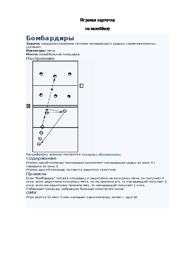 Игровая карточка "Бомбардиры"