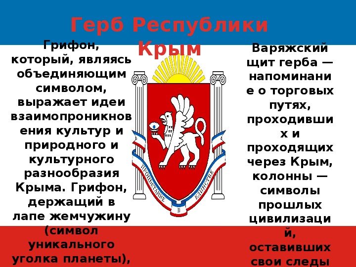 Гимн крыма текст. День Республики Крым презентация. Грифон герб Крыма. Герб Крыма описание. День Республики Крым урок.