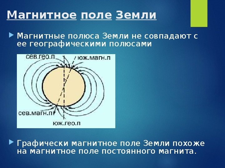 Магнитное поле земли схема