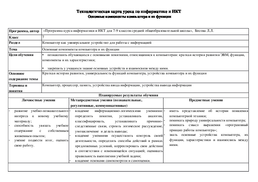 Технологическая карта урока деньги и их функции 7 класс