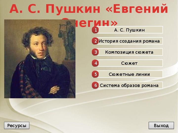 Презентация А. С. Пушкин «Евгений Онегин» ( литература - 9 класс)