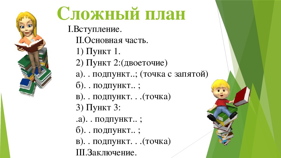 Как правильно составлять план текста по русскому языку