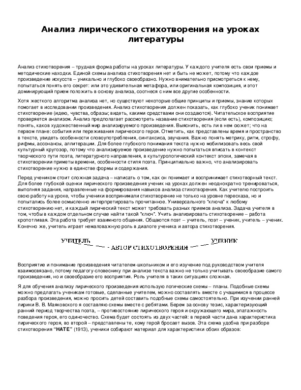 Анализ лирического произведения россия. Анализ стихотворения. Виды анализа лирики.