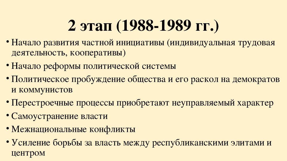 Реформа политической системы в годы перестройки