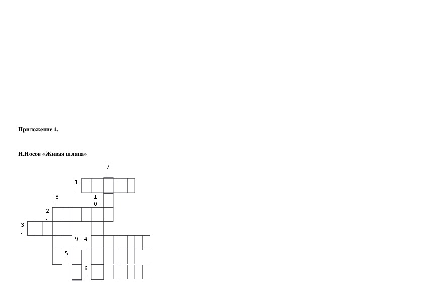 Шляпа сканворд. Кроссворд по рассказу Живая шляпа Носова 2 класс.