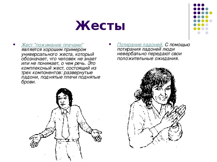 Невербальные средства общения примеры с картинками